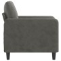 Sillón de terciopelo gris oscuro 60 cm de vidaXL, Sofás - Ref: Foro24-349024, Precio: 147,89 €, Descuento: %