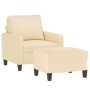 Armchair with stool cream fabric 60 cm by vidaXL, Sofas - Ref: Foro24-3153361, Price: 205,72 €, Discount: %