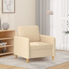 Sillón de tela color crema 60 cm de vidaXL, Sofás - Ref: Foro24-349075, Precio: 147,99 €, Descuento: %