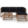 6-piece pallet garden furniture with impregnated wood cushions by vidaXL, Garden sets - Ref: Foro24-3067447, Price: 358,40 €,...