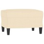 Sillón con taburete tela crema 60 cm de vidaXL, Sofás - Ref: Foro24-3153645, Precio: 177,74 €, Descuento: %