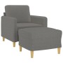 Armchair with stool dark gray fabric 60 cm by vidaXL, Sofas - Ref: Foro24-3153588, Price: 190,39 €, Discount: %