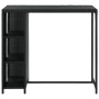 Mesa bar estante almacenaje 120x60x110cm ratán sintético negro de vidaXL, Mesas de cocina y de comedor - Ref: Foro24-313476, ...