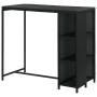 Mesa bar estante almacenaje 120x60x110cm ratán sintético negro de vidaXL, Mesas de cocina y de comedor - Ref: Foro24-313476, ...