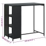 Bar table storage shelf 120x60x110cm black synthetic rattan by vidaXL, Kitchen and dining tables - Ref: Foro24-313476, Price:...