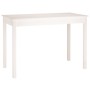 Solid white pine wood dining table 110x55x75 cm by vidaXL, Kitchen and dining tables - Ref: Foro24-814250, Price: 77,49 €, Di...