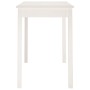 Solid white pine wood dining table 110x55x75 cm by vidaXL, Kitchen and dining tables - Ref: Foro24-814250, Price: 77,49 €, Di...