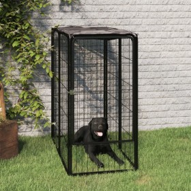 Dog run 6 panels powder coated steel by vidaXL, Dog kennels and fences - Ref: Foro24-171792, Price: 83,99 €, Discount: %