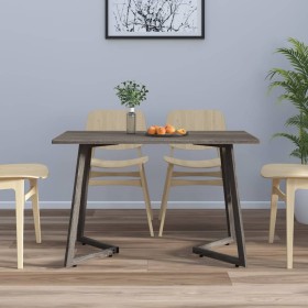 Mesa de comedor MDF y hierro gris 120x60x74 cm de vidaXL, Mesas de cocina y de comedor - Ref: Foro24-286092, Precio: 112,99 €...