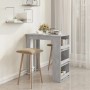 High table with storage shelf concrete gray 102x50x103.5 cm by vidaXL, Kitchen and dining tables - Ref: Foro24-809471, Price:...