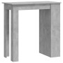 Mesa alta con estante almacenaje gris hormigón 102x50x103,5 cm de vidaXL, Mesas de cocina y de comedor - Ref: Foro24-809471, ...