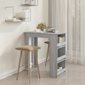 Sonoma gray high table with shelf 102x50x103.5 cm by vidaXL, Kitchen and dining tables - Ref: Foro24-812967, Price: 77,94 €, ...