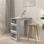 Sonoma gray high table with shelf 102x50x103.5 cm by vidaXL, Kitchen and dining tables - Ref: Foro24-812967, Price: 77,94 €, ...