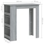 Sonoma gray high table with shelf 102x50x103.5 cm by vidaXL, Kitchen and dining tables - Ref: Foro24-812967, Price: 77,94 €, ...