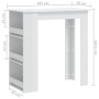 Bar table with glossy white storage shelf 102x50x103.5 cm by vidaXL, Kitchen and dining tables - Ref: Foro24-809473, Price: 9...