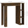 High table with smoked oak shelf 102x50x103.5 cm by vidaXL, Kitchen and dining tables - Ref: Foro24-812963, Price: 75,00 €, D...