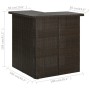 Synthetic rattan brown corner bar table 100x50x105 cm by vidaXL, Kitchen and dining tables - Ref: Foro24-313480, Price: 186,6...