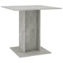 Mesa de comedor madera contrachapada gris hormigón 80x80x75 cm de vidaXL, Mesas de cocina y de comedor - Ref: Foro24-800256, ...