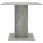 Mesa de comedor madera contrachapada gris hormigón 80x80x75 cm de vidaXL, Mesas de cocina y de comedor - Ref: Foro24-800256, ...