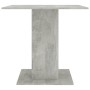 Mesa de comedor madera contrachapada gris hormigón 80x80x75 cm de vidaXL, Mesas de cocina y de comedor - Ref: Foro24-800256, ...