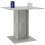 Mesa de comedor madera contrachapada gris hormigón 80x80x75 cm de vidaXL, Mesas de cocina y de comedor - Ref: Foro24-800256, ...