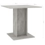 Mesa de comedor madera contrachapada gris hormigón 80x80x75 cm de vidaXL, Mesas de cocina y de comedor - Ref: Foro24-800256, ...