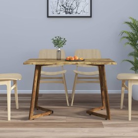 Dark brown MDF and iron dining table 120x60x74 cm by vidaXL, Kitchen and dining tables - Ref: Foro24-286091, Price: 118,99 €,...