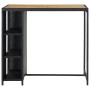 Mesa bar estante almacenaje 120x60x110 cm ratán sintético negro de vidaXL, Mesas de cocina y de comedor - Ref: Foro24-313478,...