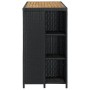 Bar table storage shelf 120x60x110 cm black synthetic rattan by vidaXL, Kitchen and dining tables - Ref: Foro24-313478, Price...