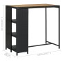 Bar table storage shelf 120x60x110 cm black synthetic rattan by vidaXL, Kitchen and dining tables - Ref: Foro24-313478, Price...