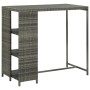 Bartisch-Aufbewahrungsregal 120 x 60 x 110 cm, graues synthetisches Rattan von vidaXL, Küchen- und Esstische - Ref: Foro24-31...