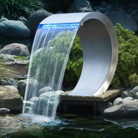 Ubbink Edelstahl-Wasserfall mit LED-Licht von Ubbink, Brunnen und Wasserfälle - Ref: Foro24-401371, Preis: 584,65 €, Rabatt: %