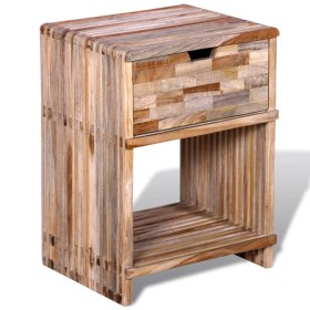 Mesita de noche con cajón madera de teca reciclada de vidaXL, Mesitas de noche - Ref: Foro24-241715, Precio: 93,99 €, Descuen...