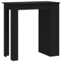 Mesa bar estante almacenaje contrachapada negro 102x50x103,5 cm de vidaXL, Mesas de cocina y de comedor - Ref: Foro24-809468,...