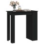 Mesa bar estante almacenaje contrachapada negro 102x50x103,5 cm de vidaXL, Mesas de cocina y de comedor - Ref: Foro24-809468,...