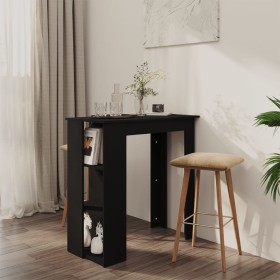 Bar table with black plywood shelf 102x50x103.5 cm by vidaXL, Kitchen and dining tables - Ref: Foro24-809459, Price: 70,07 €,...