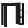 Bar table with black plywood shelf 102x50x103.5 cm by vidaXL, Kitchen and dining tables - Ref: Foro24-809459, Price: 71,99 €,...