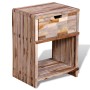 Mesita de noche con cajón madera de teca reciclada de vidaXL, Mesitas de noche - Ref: Foro24-241715, Precio: 92,84 €, Descuen...