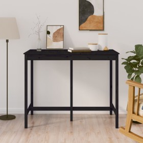 High bar table solid black pine wood 140x80x110 cm by vidaXL, Kitchen and dining tables - Ref: Foro24-822161, Price: 200,38 €...