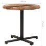 Round bistro table made of recycled solid wood Ø80x75 cm by vidaXL, Kitchen and dining tables - Ref: Foro24-320293, Price: 16...