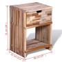 Mesita de noche con cajón madera de teca reciclada de vidaXL, Mesitas de noche - Ref: Foro24-241715, Precio: 92,84 €, Descuen...