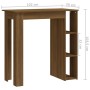 High table with oak brown shelf 102x50x103.5 cm by vidaXL, Kitchen and dining tables - Ref: Foro24-812965, Price: 86,45 €, Di...