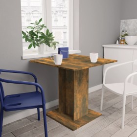 Smoked oak plywood dining table 80x80x75 cm by vidaXL, Kitchen and dining tables - Ref: Foro24-825822, Price: 72,32 €, Discou...