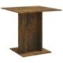 Mesa de comedor madera contrachapada roble ahumado 80x80x75 cm de vidaXL, Mesas de cocina y de comedor - Ref: Foro24-825822, ...