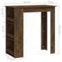 Hoher Tisch mit Regal aus geräucherter Eiche, 102 x 50 x 103,5 cm von vidaXL, Küchen- und Esstische - Ref: Foro24-812966, Pre...