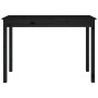 Solid black pine wood dining table 110x55x75 cm by vidaXL, Kitchen and dining tables - Ref: Foro24-814253, Price: 98,25 €, Di...