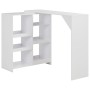 Bar table with white mobile shelf 138x39x110 cm by vidaXL, Kitchen and dining tables - Ref: Foro24-280222, Price: 168,07 €, D...