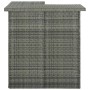 Gray synthetic rattan corner bar high table 100x50x105 cm by vidaXL, Kitchen and dining tables - Ref: Foro24-313482, Price: 2...