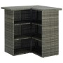 Eck-Hochtisch aus grauem synthetischem Rattan, 100 x 50 x 105 cm von vidaXL, Küchen- und Esstische - Ref: Foro24-313482, Prei...