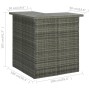 Gray synthetic rattan corner bar high table 100x50x105 cm by vidaXL, Kitchen and dining tables - Ref: Foro24-313482, Price: 2...